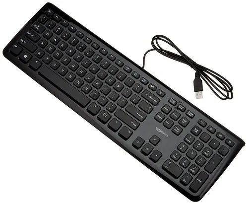 Light Weight ABS Plastic Soft Keys 1.5 Meter Wire Qwerty Computer Keyword