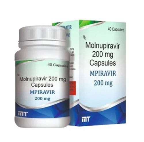 Mpiravir Molnupiravir Capsules 200mg, 40 Capsules Bottle Pack