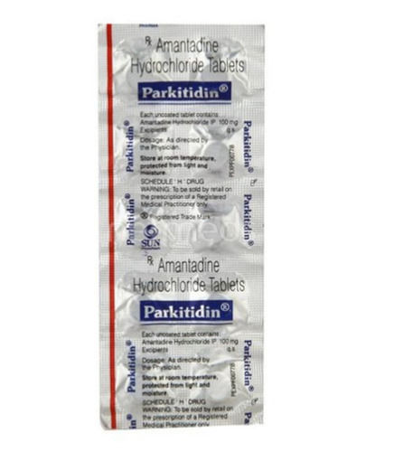 Parkitidin Amantadine Tablet 100mg, 10x10 Tablets Strips Pack