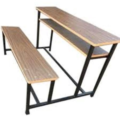 Stylish Comfortable Stainless Steel Wooden School Bench