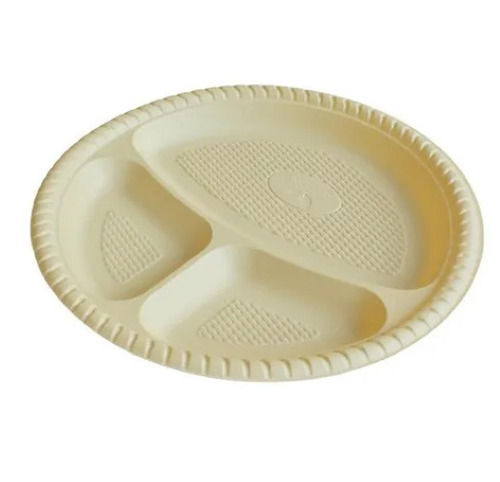 3 Compartment Corn Starch Plate