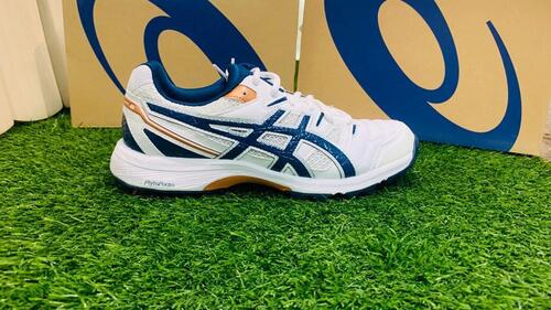 काले आरामदायक पहनने वाले यूनिसेक्स सफ़ेद और नीले रंग के क्रिकेट पु शूज़