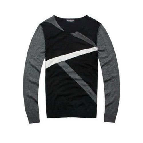 Computer Knitted Long Sleeves Crewneck Pullover Style Designer Sweater