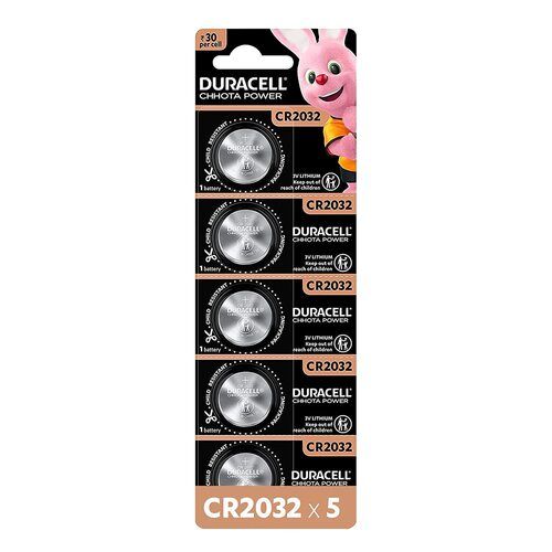 Automatic Duracell Cr2032 3V Lithium Coin Battery (5 Pieces Pack)