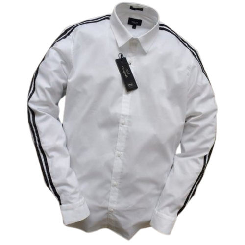 Full Sleeves Striped Breathable Button Closure Classic Collar Mens Plain Cotton Shirts Age Group: 18-22