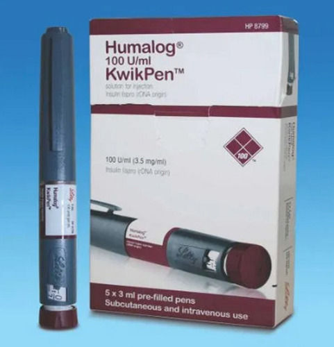 High Quality Humalog Kwik Pen 100Iu/Ml (3.5Mg/Ml), 5X3Ml Prefilled Pens For Subcutaneous And Intravenous Use