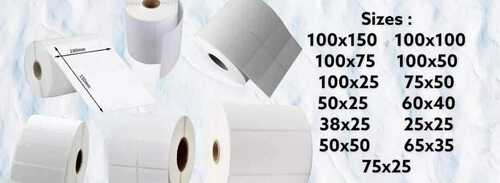 Label Printing Roll With 120 Gsm And Roll Length 90 Meter, Size 2x4 Inch