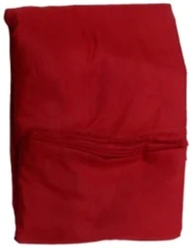 Red Normal Shine Lightweight Plain Texture And Style Cotton Silk Woven Fabric