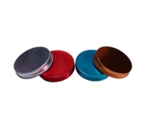 Round Silver Aluminium Metal Cap