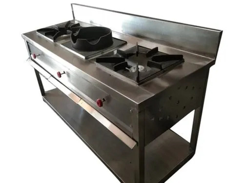 Manual Three Burner Commercial Gas Range