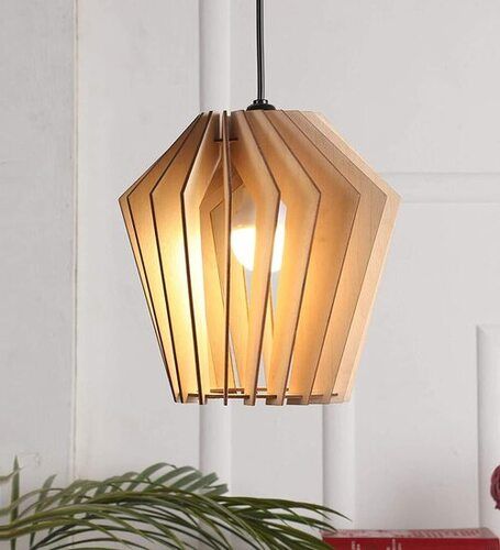 Wooden Led Single Hanging Lamp For Home Decoration With Electric Power Souce