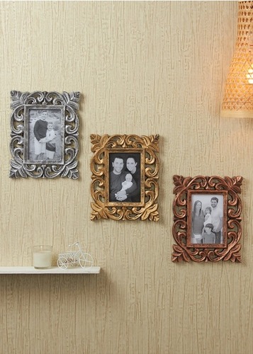 आयताकार आकार और हल्के वजन के साथ लकड़ी का फोटो फ्रेम