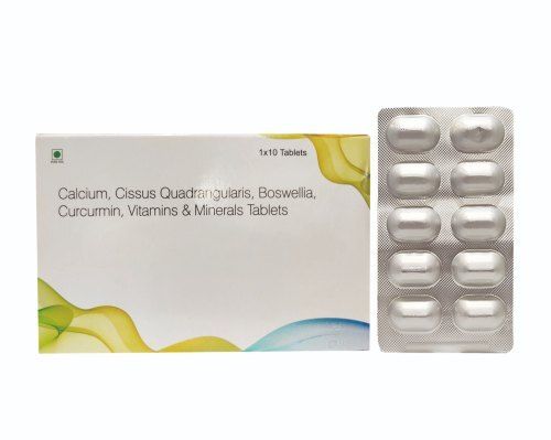 Calcium Cissus Quadrangularis Boswellia Curcurmin Vitamin And Minerals Tablets