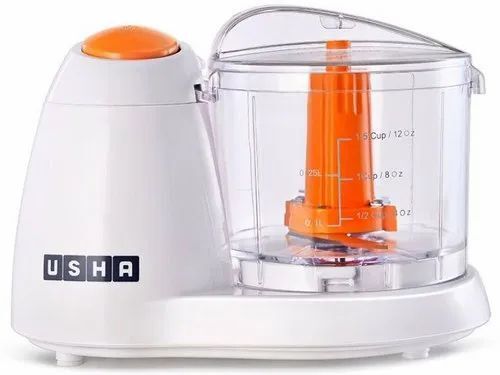 Fp 3440 Usha Mini Food Chopper With Shock Proof Plastic Body, 450 Ml Capacity