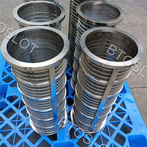 Washable Stainless Steel Solid Liquid Wedge Wire Screen For Pig Dung Filter Cylinders