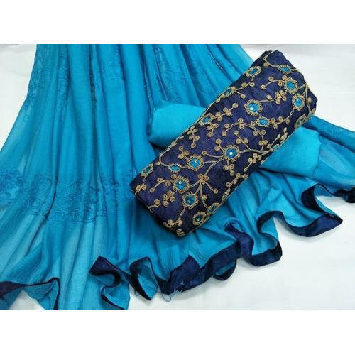 Unstitched Cotton Dress Materials with Kota Doria Dupatta (CKS0035) –  ShalviFashion