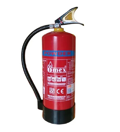 Dry Powder Fire Extinguisher - 6 Kg Mild Steel, Red and Grey Design | Squeeze Grip Operation, Fully Refillable, Controlled Discharge