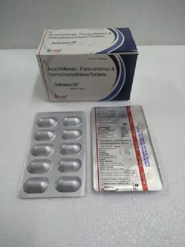 Asconac-SP Aceclofenac, Paracetamol And Serratiopeptidase Painkiller Tablet