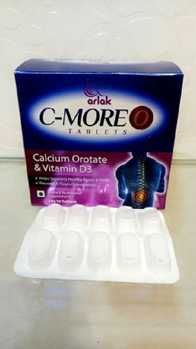 Calcium Orotate And Vitamin D3 Tablets For Bone Strength, 10x10 Blister