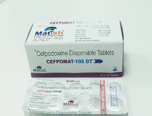 Cefpomat-100 Dt Cefpodoxime 100 Mg Dispersible Antibiotic Tablets General Medicines