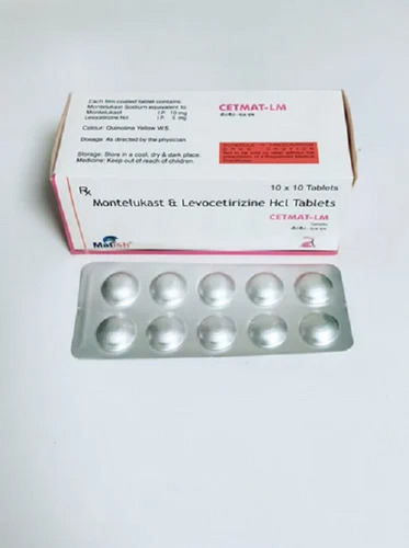 Cetmat-LM Levocetirizine HCL And Montelukast Anti-Allergic Tablet, 10x10 Alu Alu