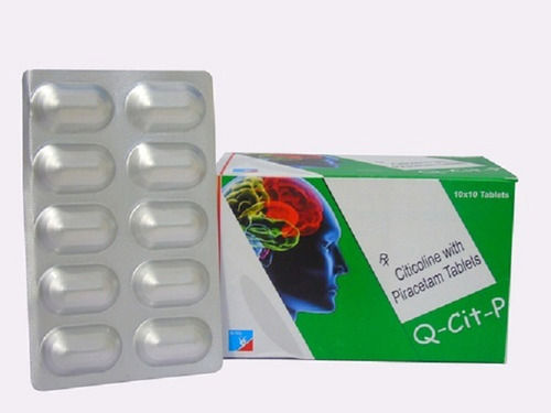 Citicoline And Piracetam Tablets For Stroke, 10x10 Alu Alu Pack