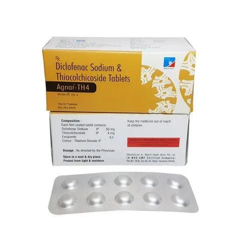 Diclofenac Sodium And Thiocolchicoside Body Pain Relief Tablet, 10x10 Alu Alu