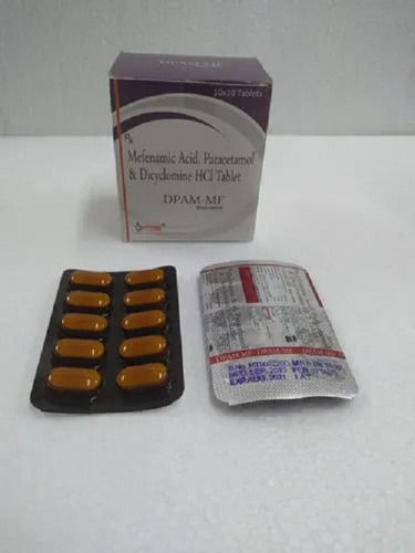 DPAM-MF Mefenamic Acid, Paracetamol and Dicyclomine Tablet, 10x10 Blister