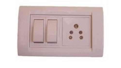 Electrical Switch Boards - Plastic Material, Standard Size, White Color, IP55 Protection Level | Shock & Heat Resistant, Wall Mounted, Lightweight, Easy to Install