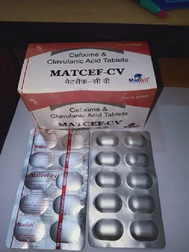 Matcef-CV Cefixime And Clavulanic Acid Tablet Antibiotic Tablet, 10x10 Alu Alu