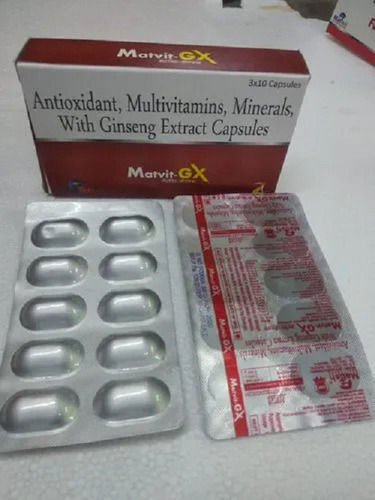  Matvit-Gx एंटीऑक्सिडेंट, मल्टीविटामिन, खनिज और जिनसेंग कैप्सूल, 3X10 अलु अलु ऑर्गेनिक मेडिसिन 