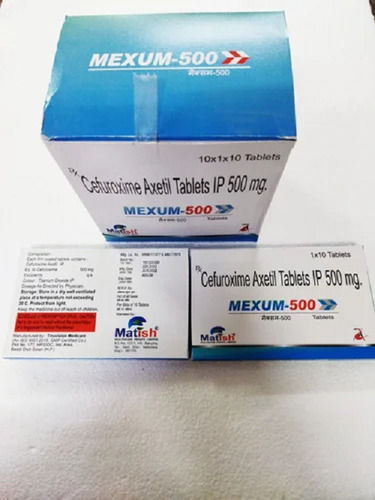 Mexum-500 Cefuroxime Axetil 500 MG Antibiotic Tablet, 10x1x10 Alu Alu