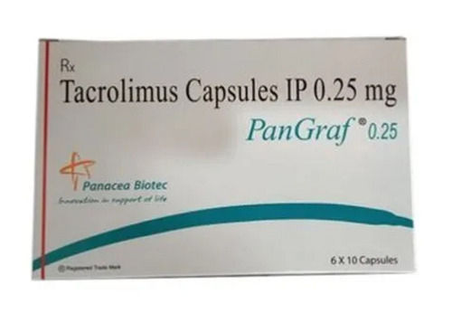 Pangraf Tacrolimus Capsules 0.25mg, 6x10 Capsules Strips Pack