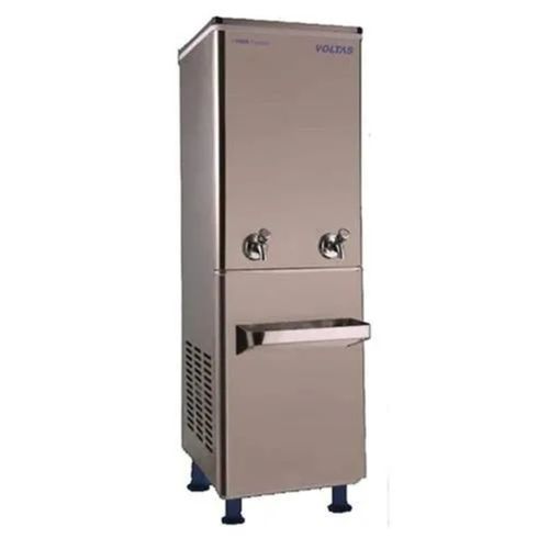 Rectangular Plain Two Valve Free Standing Electric Stainless Steel Water Cooler Capacity: 150 Liter/Day