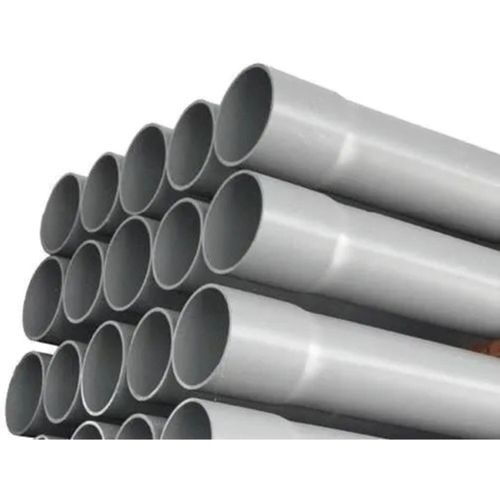 Grey Round Plain Polished Light Weight Low Maintenance Pvc Plastic Pipe