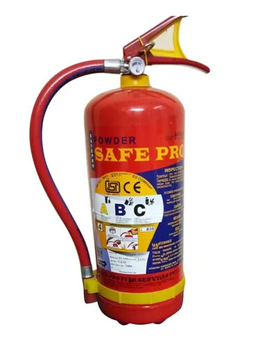 Dry Powder Fire Extinguisher - 4 Kg Capacity, Mild Steel Body, Wall Mounted | Reliable Nature, Long Life Span, 1 Year Warranty