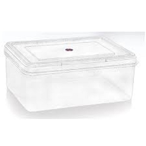 मज़बूत और न टूटने वाले प्लास्टिक हल्के आयताकार प्लेन फ़ूड कंटेनर