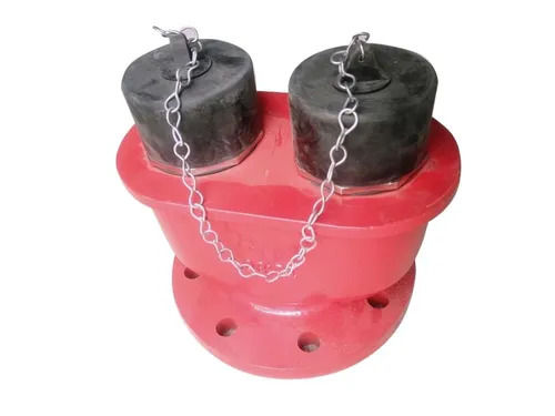 Sturdy Construction Easy Installation Red And Black Cast Iron 2 Way Fire Hydrant Valve