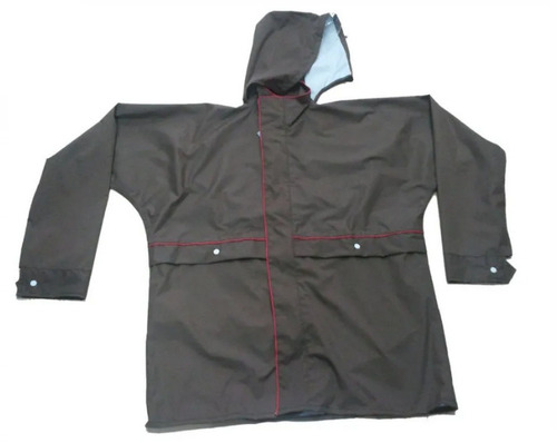 Waterproof And Comfortable Tear Resistance Front Double Pocket Nylon Mens Raincoat