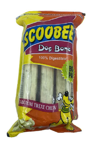 Yellow 80 % Protein Digestible Scoobee Bone Packet Of Dog Food For Promote Growth 