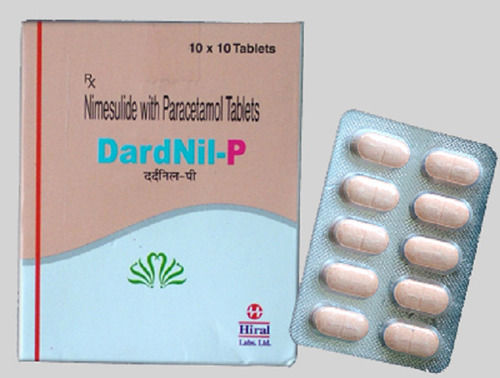 Dardnil-P Nimesulide And Paracetamol Painkiller Tablet, 10x10 Blister