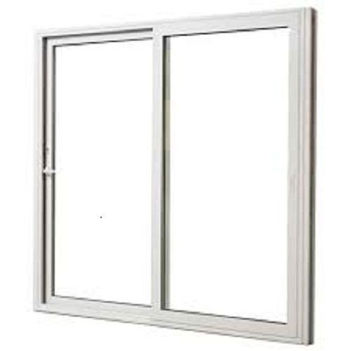 Silver Satin Easy To Install White Nylon Screen Netting Aluminium Sliding Windows (4.5 X 3.5 Feet)