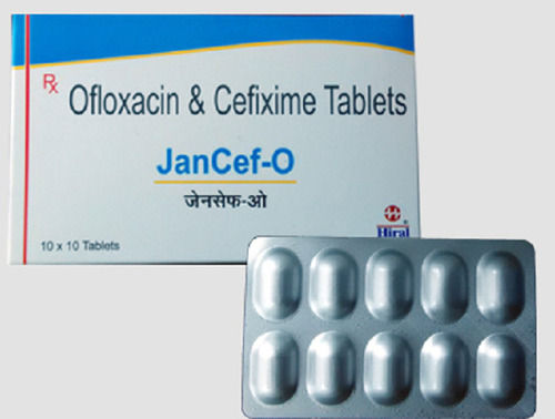 Brass Jancef-O Ofloxacin And Cefixime Antibiotic Tablet, 10X10 Alu Alu