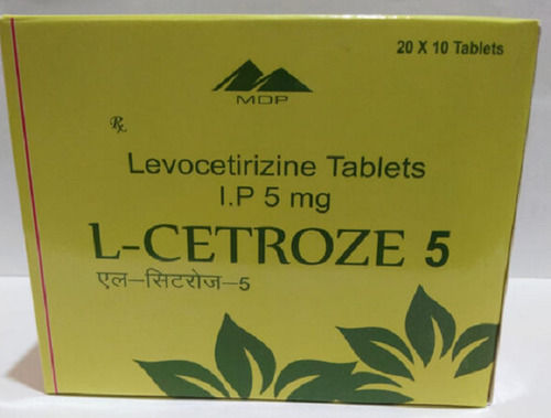 High Quality Levocetirizine 5 Mg Anti-Allergic Tablet Ip, 20X10 Pack