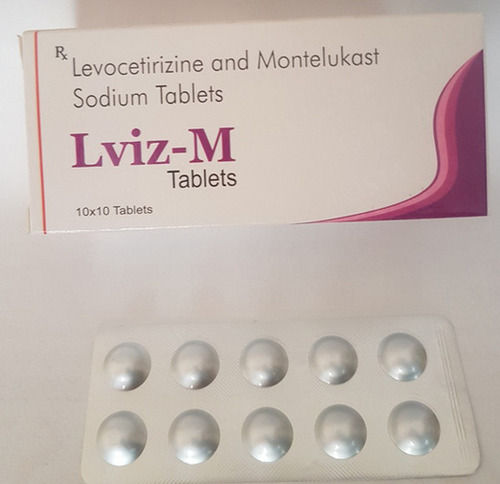 Lviz-m Levocetirizine And Montelukast Sodium Anti-allergic Tablet, 10x10 Alu Alu