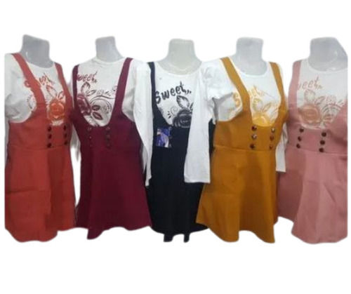 Cotton Knee Length Ladies Printed Dangri Dress Set at Rs 650/set in Mumbai