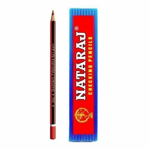 Red Wooden Nataraj Checking Pencil For School