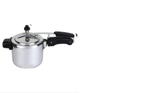 1 Liter Capacity Polished Round Shape Aluminium Silver Pressure Cooker