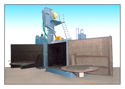 25 HP Swing Table Type Shot Blasting Machine with 1 Year Warranty