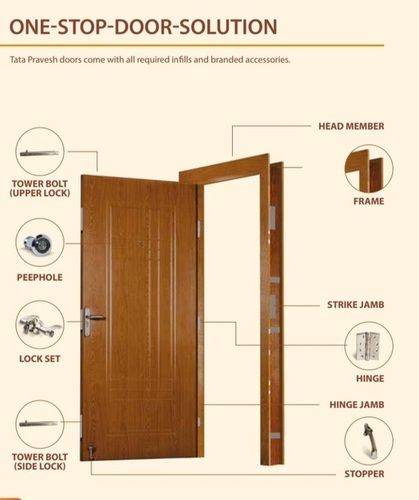 6-7 Feet Steel Swing Door For Home And Hospital Use
